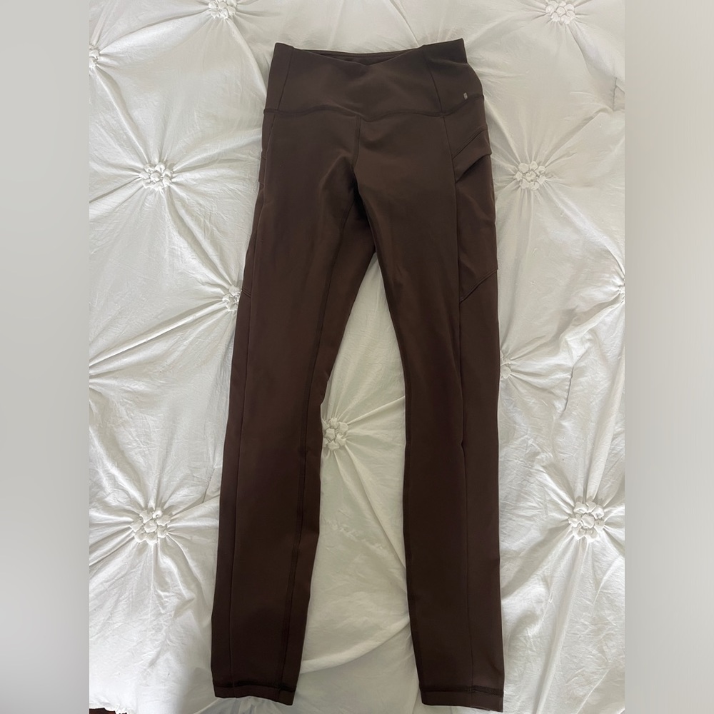 BROWN AVALANCHE LEGGINGS W/ POCKETS